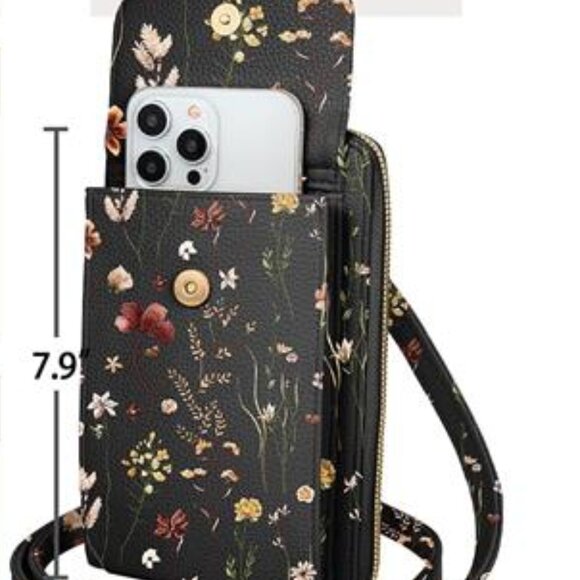 NEW Floral Crossbody Cell Phone Purse - Picture 4 of 5